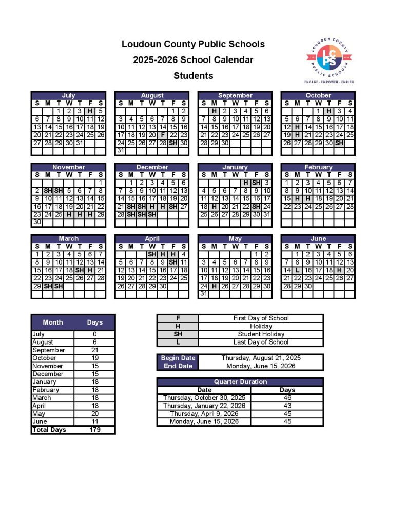 Loudoun County Public Schools Calendar 2025