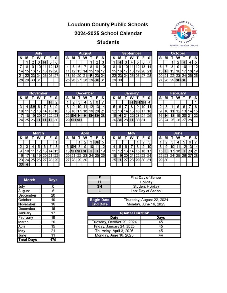 Loudoun County Public Schools Calendar 20242025 LCPS