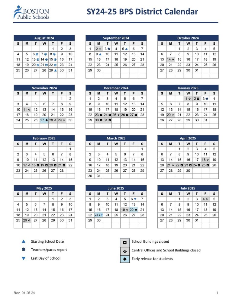 Boston Public Schools Calendar 2024 25 Academic Schedule Boston Public Schools Calendar 2024 25 Academic Schedule