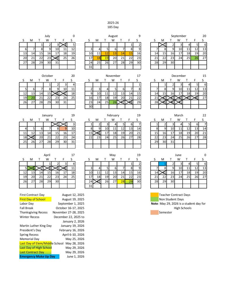 Salt Lake City School District Calendar 2025