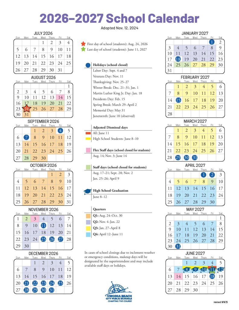 Virginia Beach City Public Schools Calendar 2026