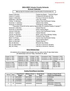 Volusia County Schools Calendar 2025 2026 District Calendar