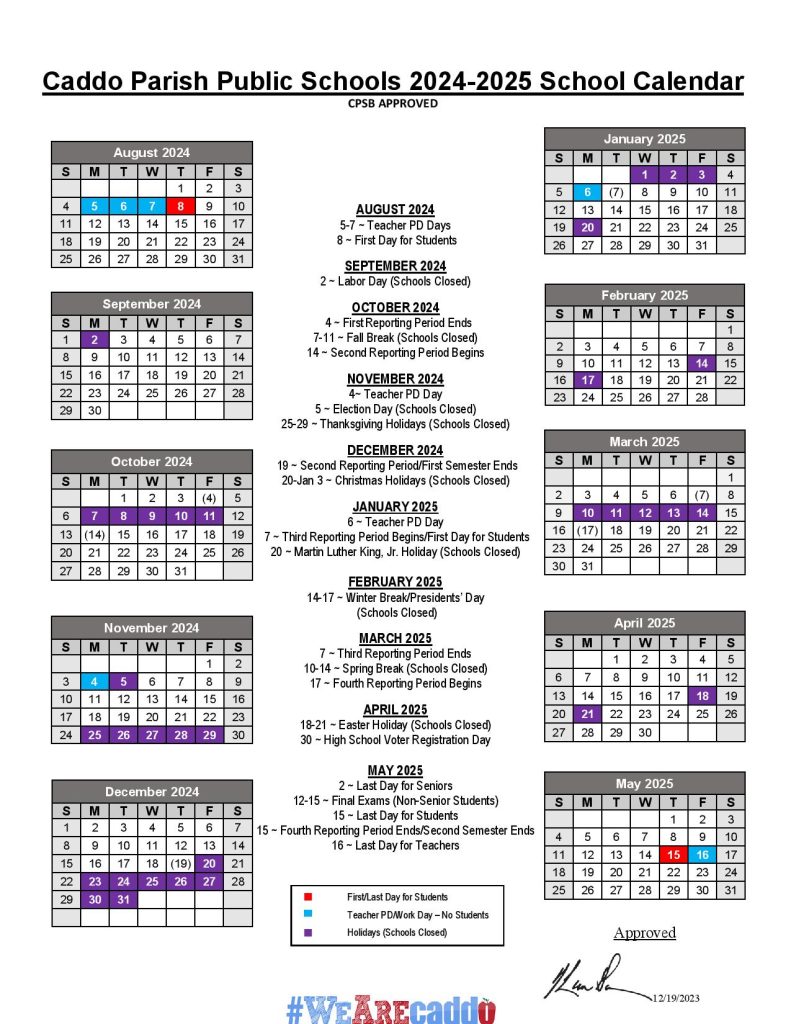 Caddo Parish Schools Calendar 20242025 Academic Holidays