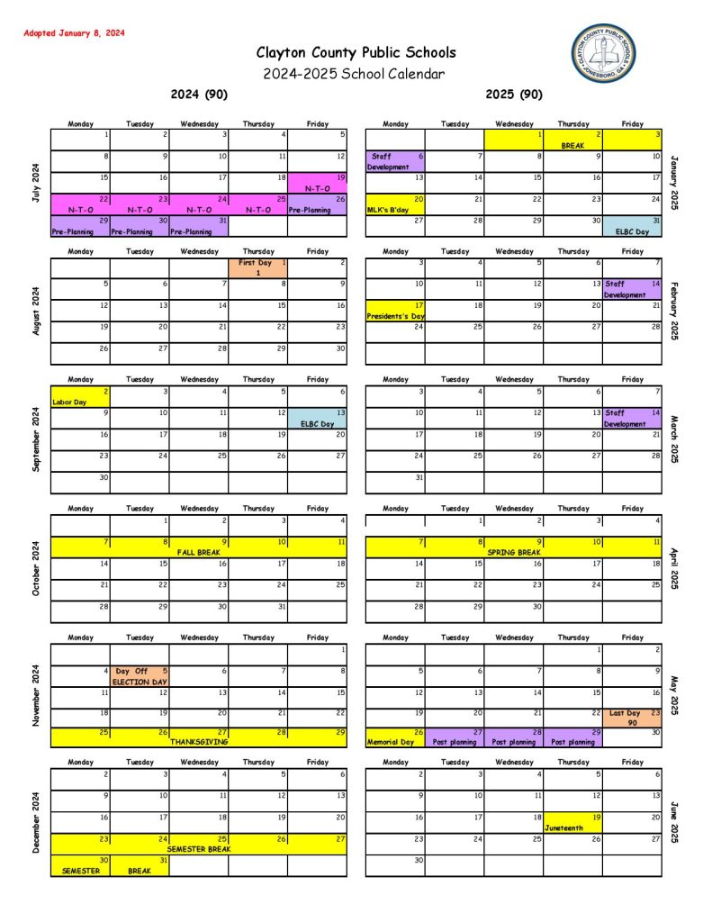 Clayton County Public Schools Calendar