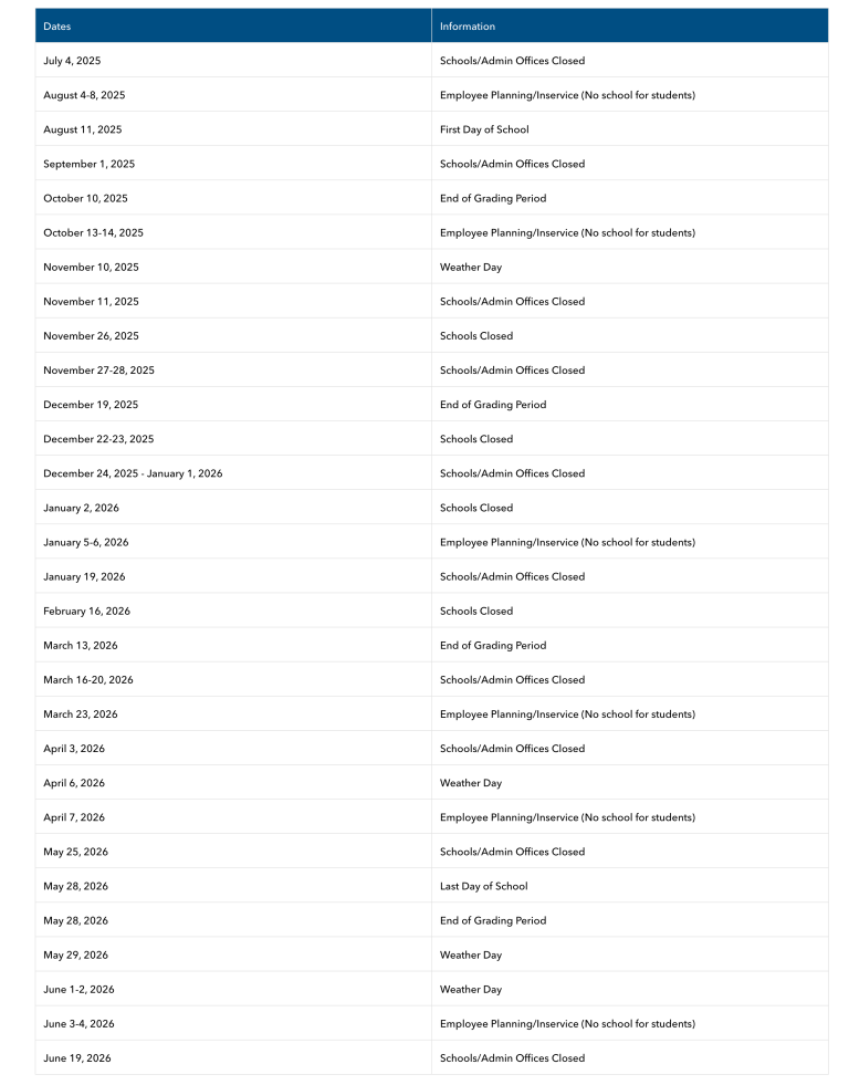 Duval County Schools Calendar 20252026 DCPS Holidays