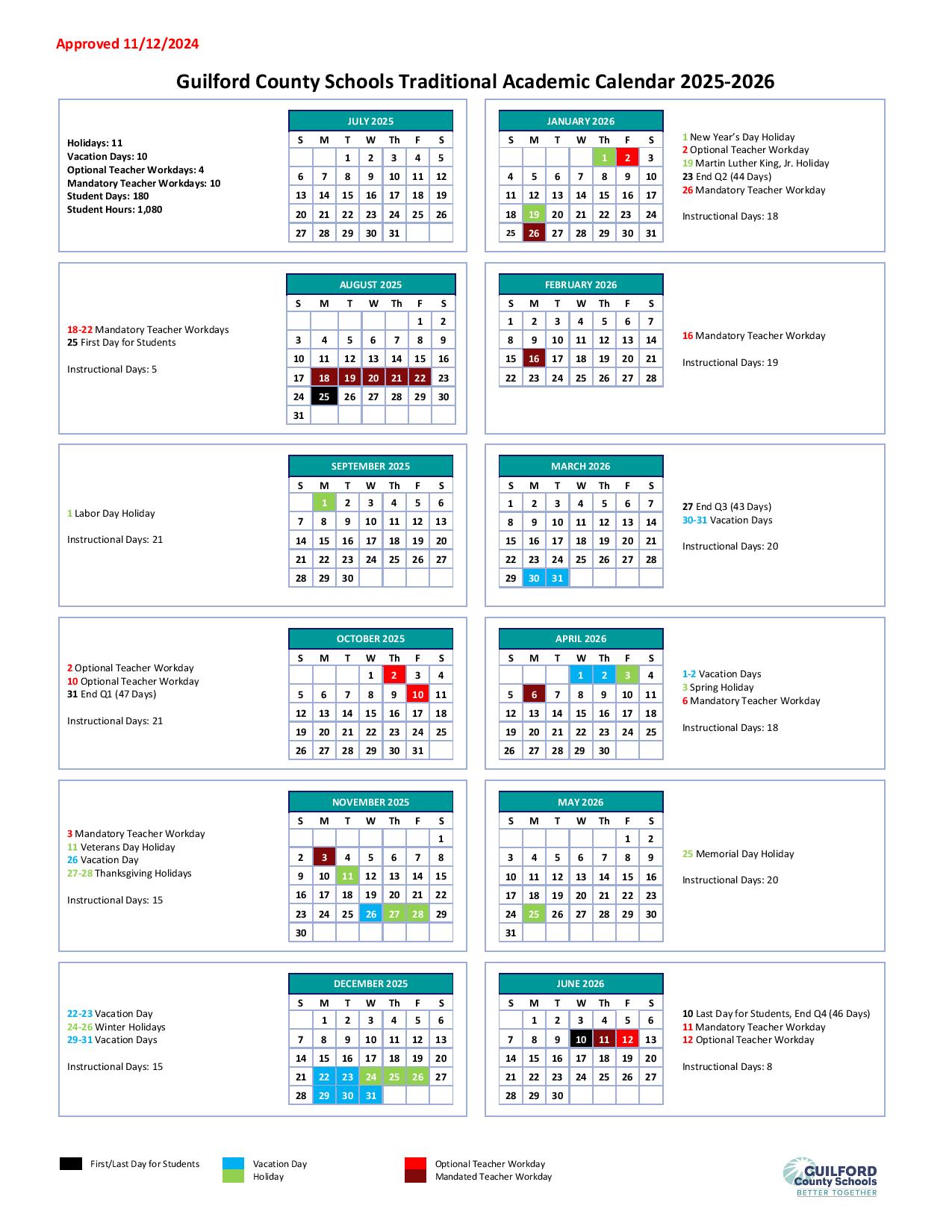 Guilford County Schools Calendar 2025 2026 Academic Dates Guilford County Schools Calendar 2025 2026 Academic Dates