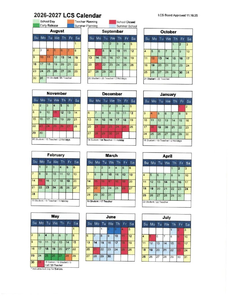 Leon County Schools Calendar 2026-2027