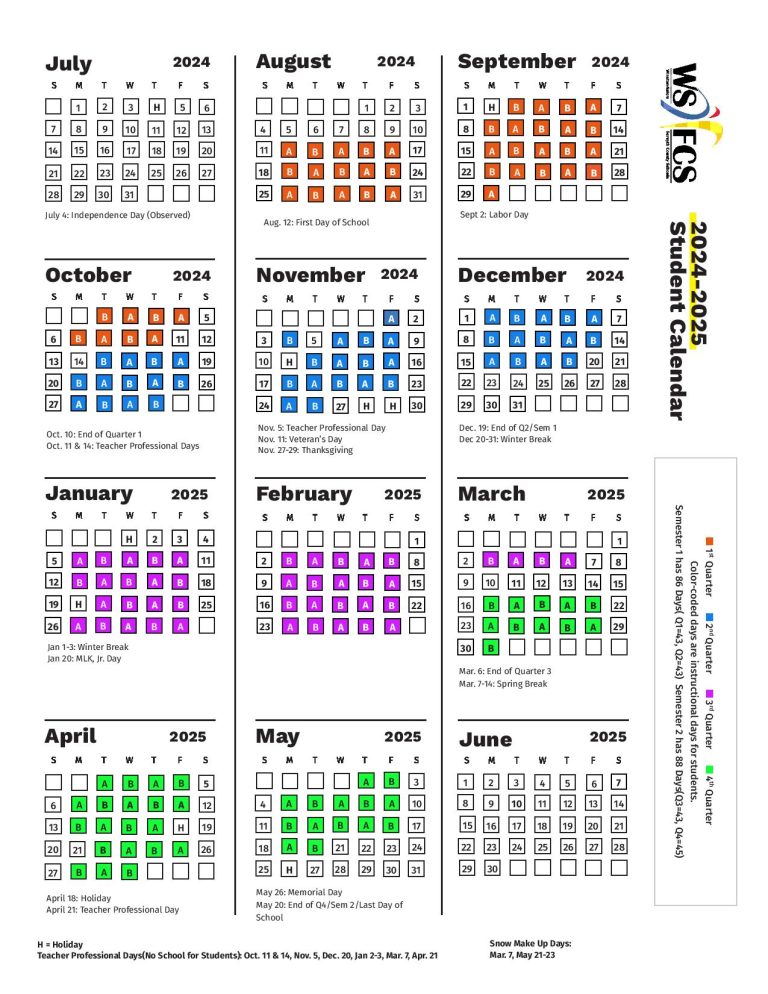 Winston Salem Forsyth County Schools Calendar 20242025