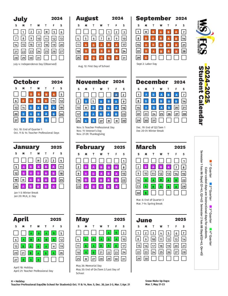 Winston Salem Forsyth County Schools Calendar