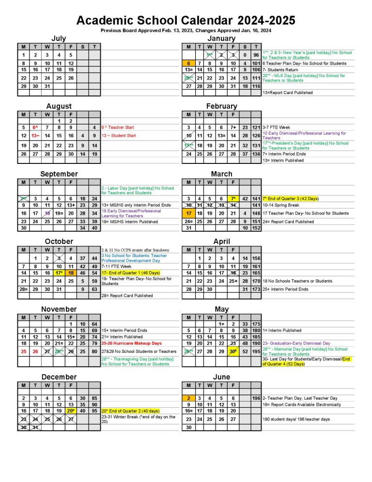 Collier County Schools Calendar 20242025 CCPS Holidays