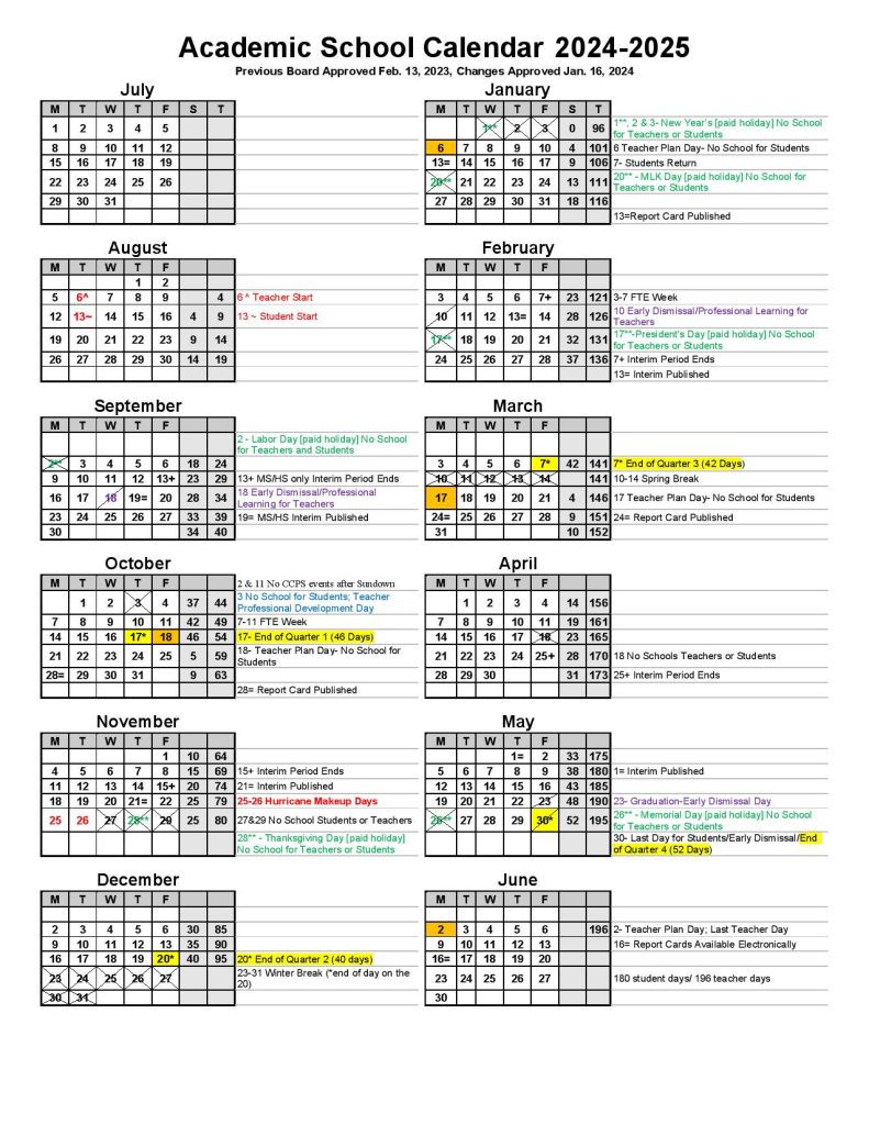 Collier County Schools Calendar 20242025 CCPS Holidays