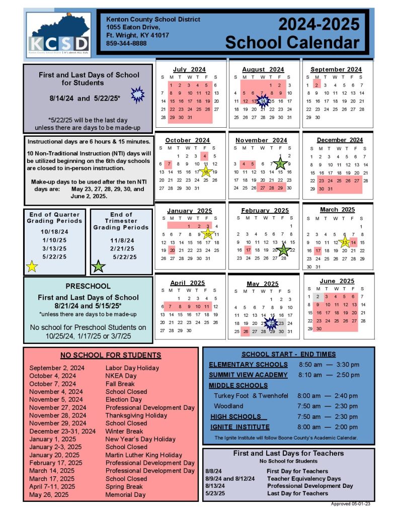 Kenton County Schools Calendar