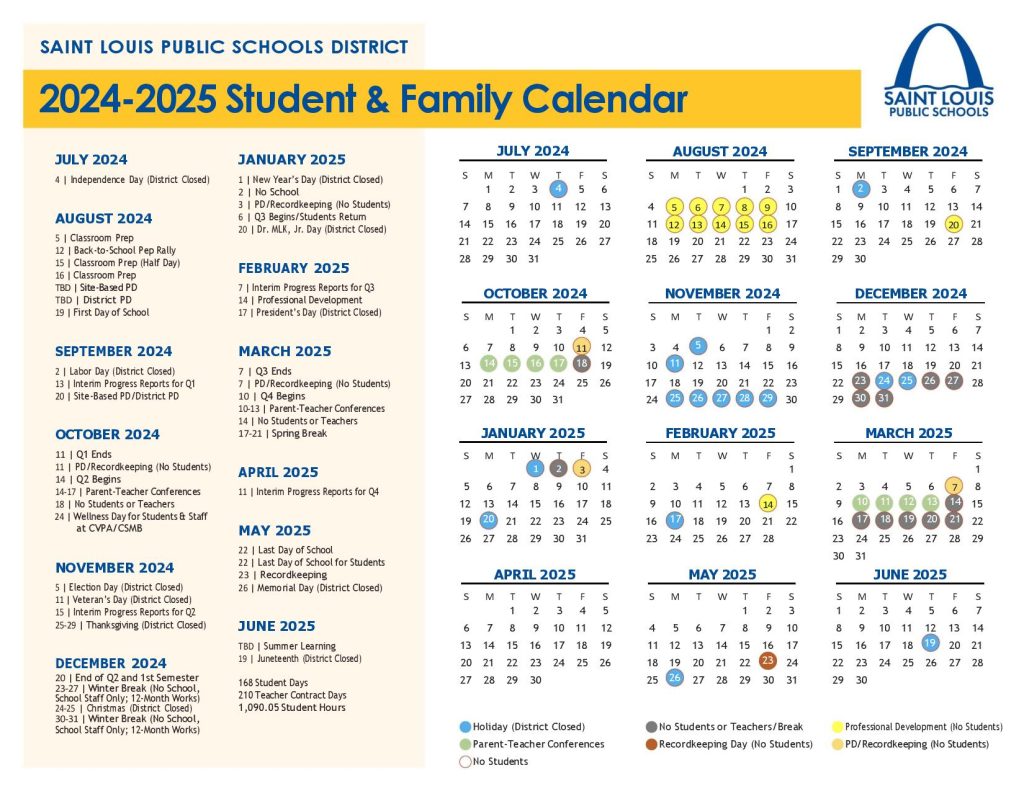 St Louis Public Schools Calendar