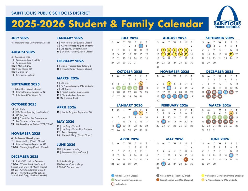 St Louis Public Schools Calendar 2025