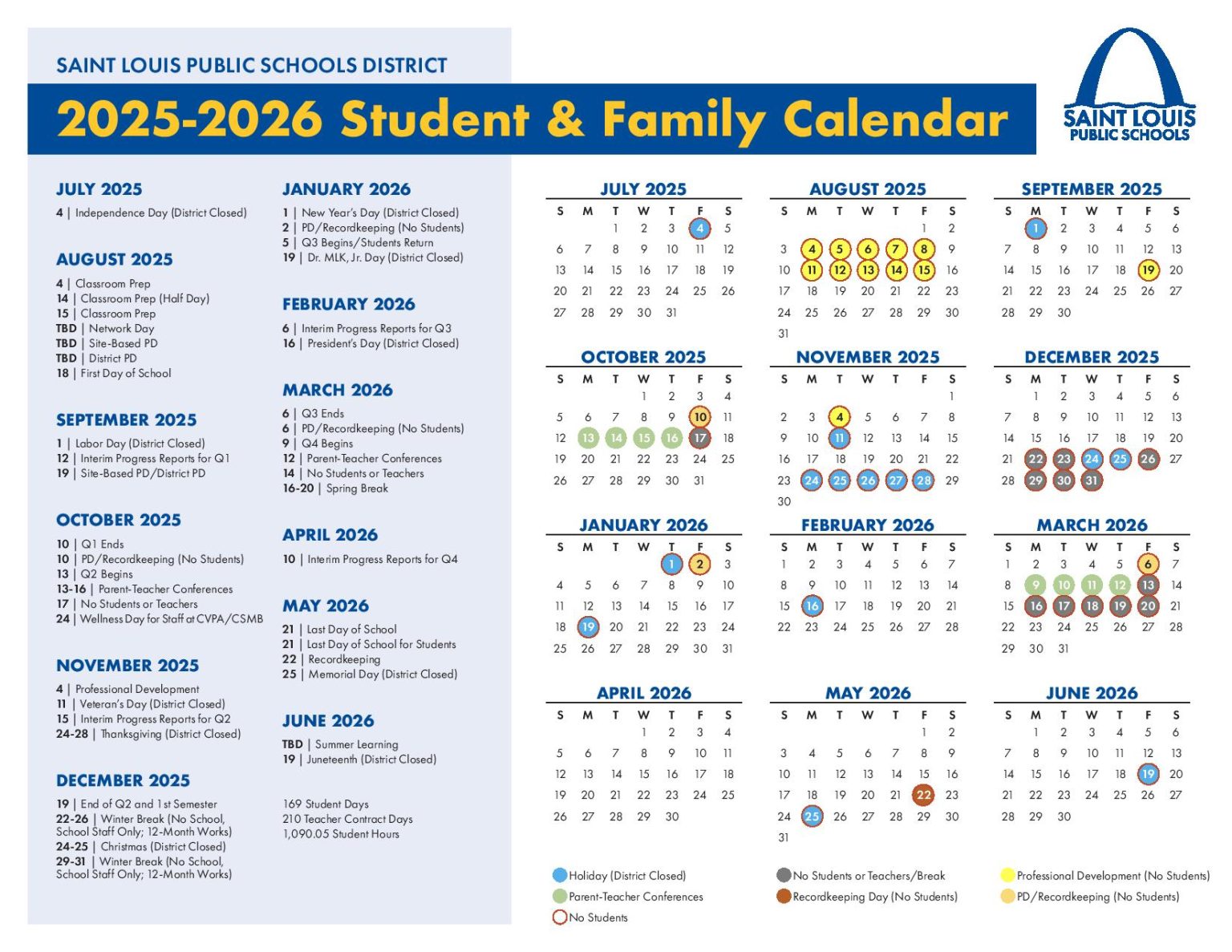 St Louis Public Schools Calendar 20242025 SLPS Holidays