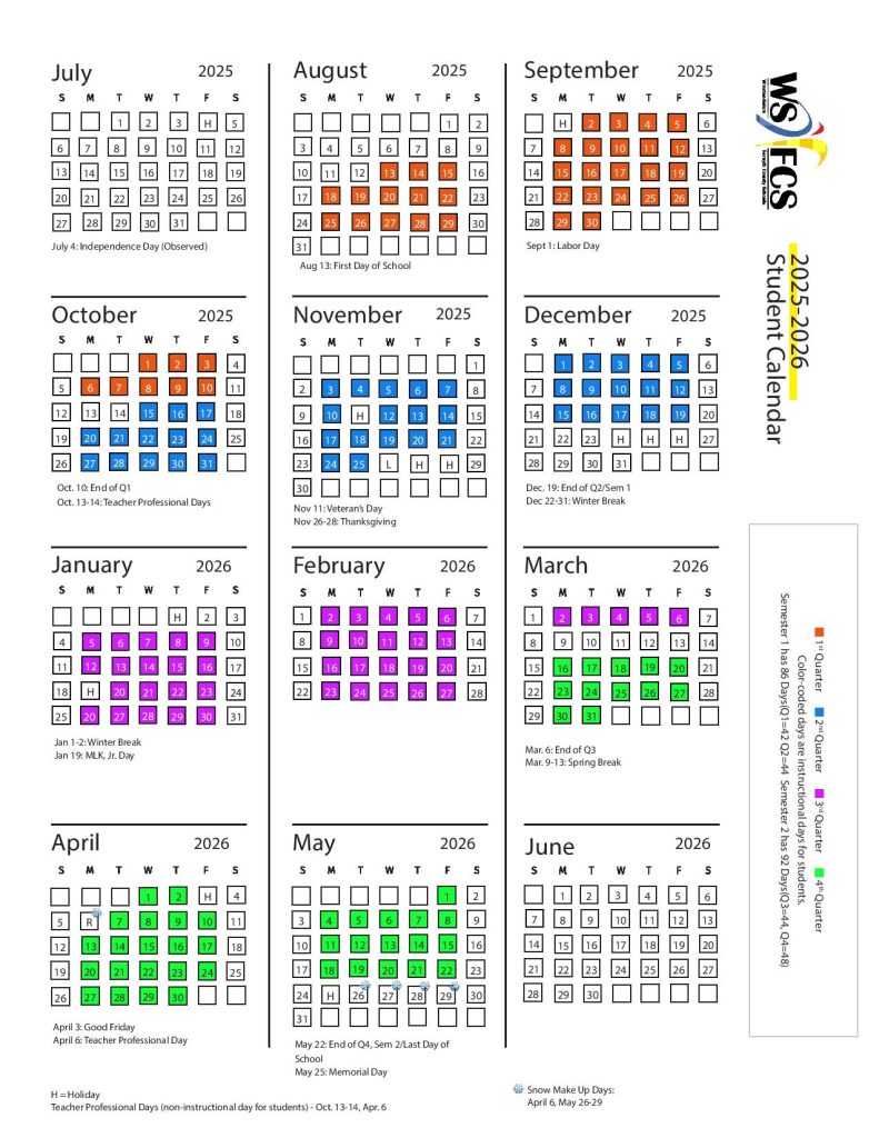 Winston Salem Forsyth County Schools Calendar 2025 2026 Winston Salem Forsyth County Schools Calendar 2025 2026