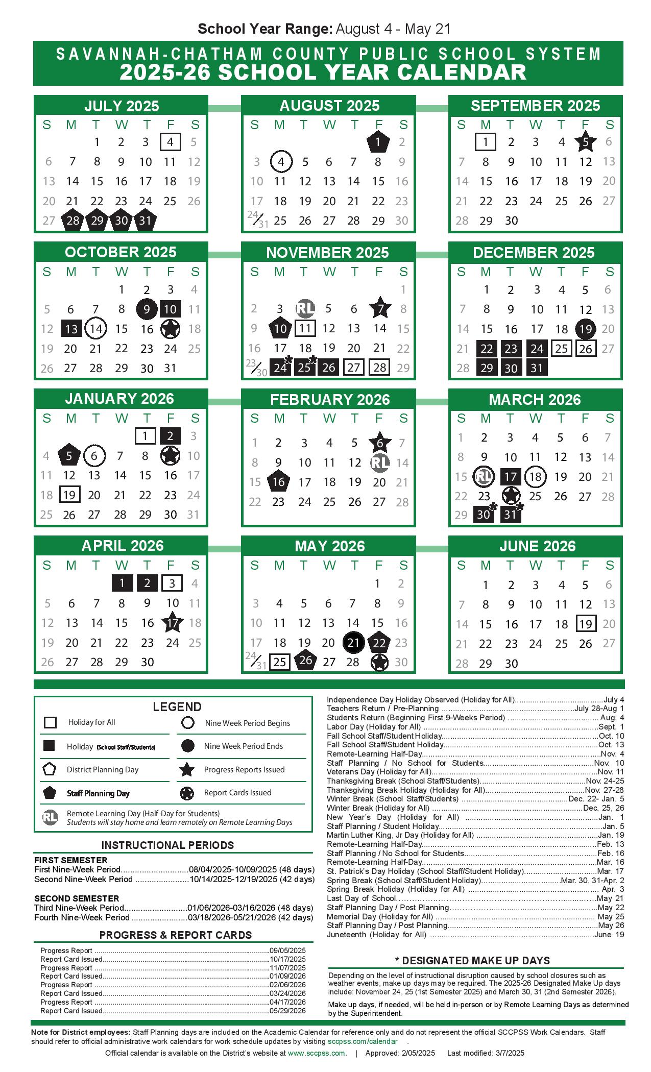 SCCPSS Schools Calendar 2025 26 Savannah Chatham County SCCPSS Schools Calendar 2025 26 Savannah Chatham County