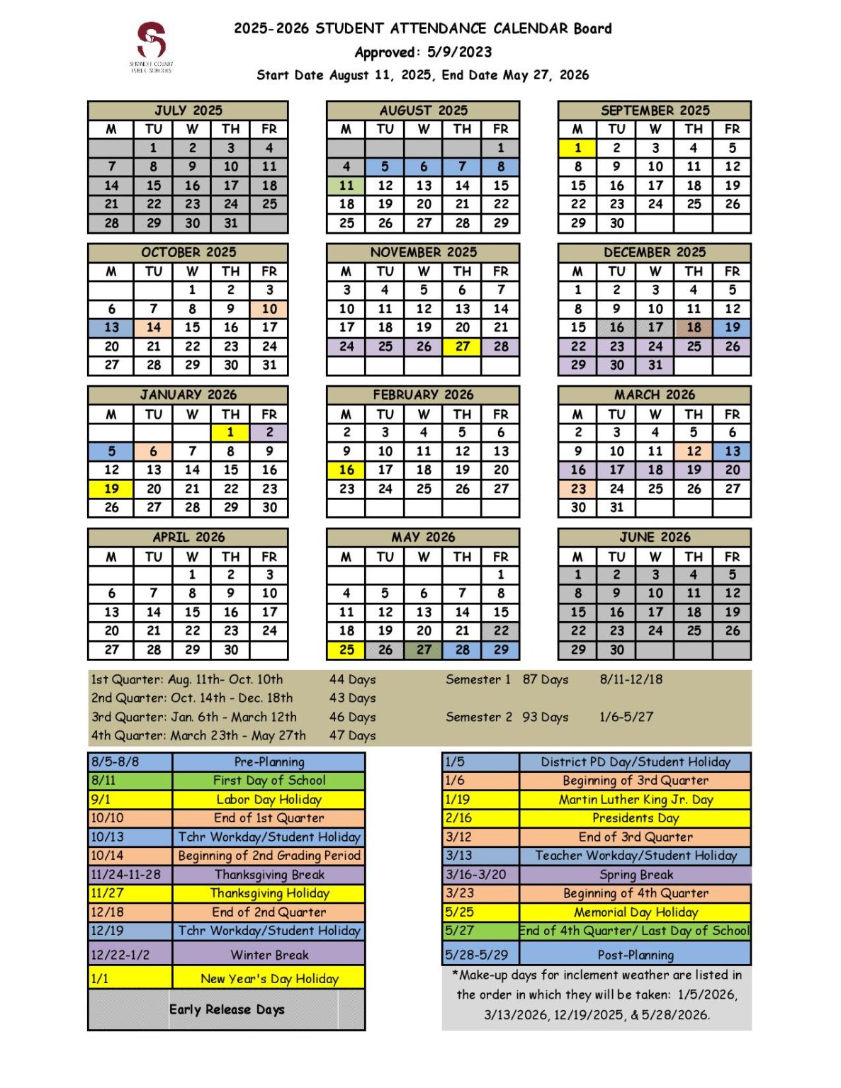 Seminole County Public Schools Calendar 202526 SCPS Holiday
