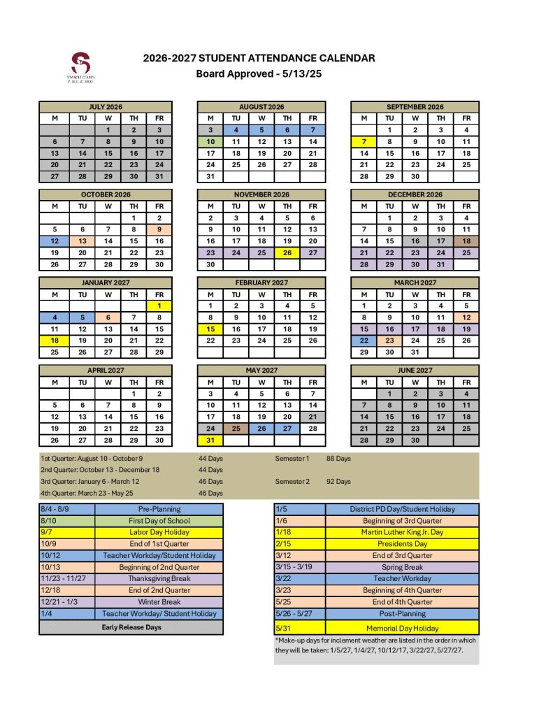 Seminole County Schools Calendar 2026-2027