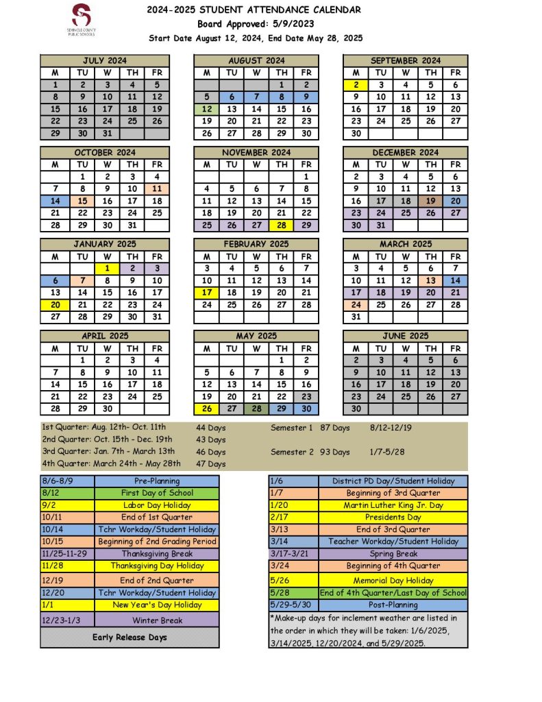 Seminole County Schools Calendar