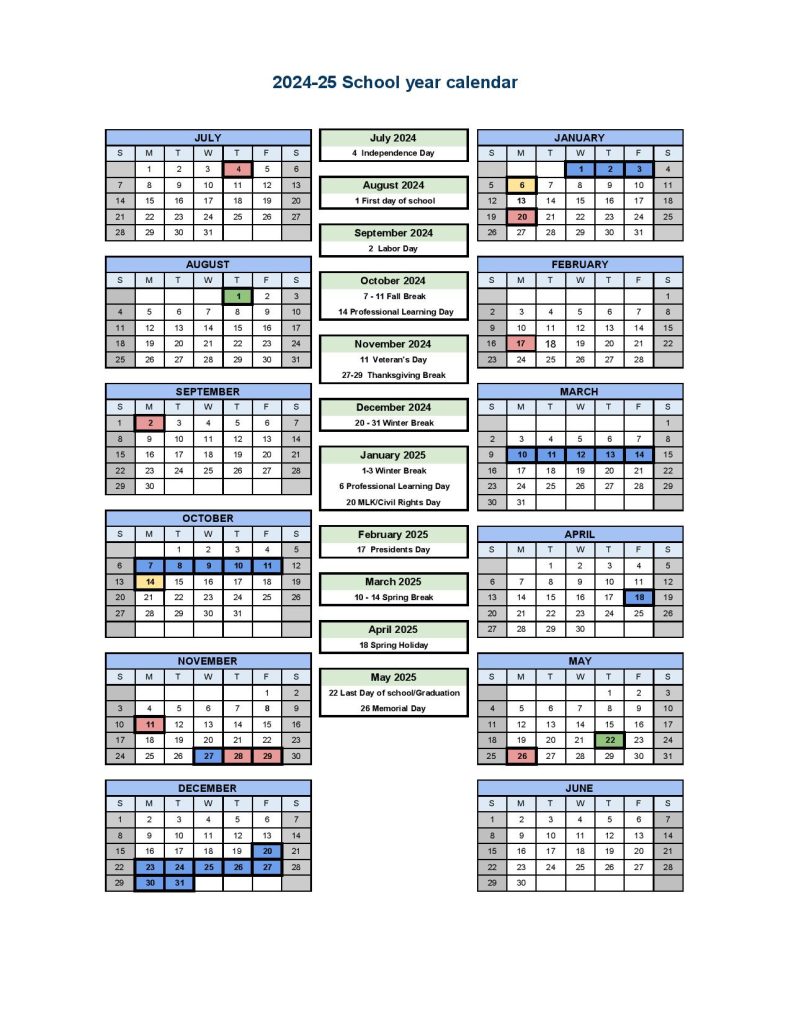 Mesa Public Schools Calendar