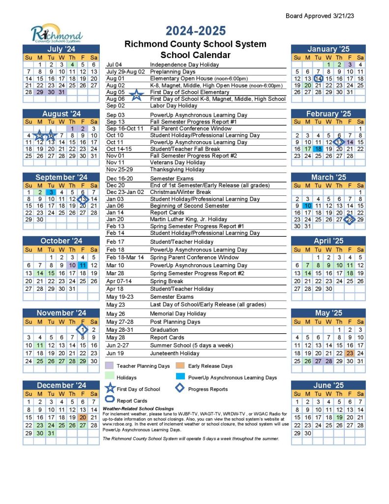 Richmond County Schools Calendar