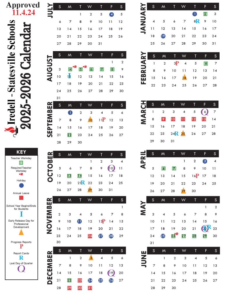 Iredell Statesville Schools Calendar 2025-2026