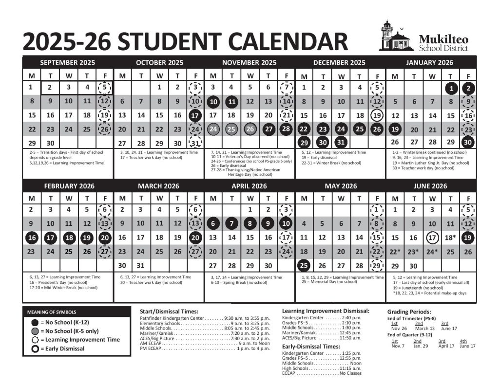 Mukilteo School District Calendar 2025